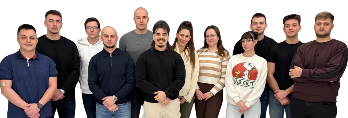 The OCTRA team that makes EditWise, standing together