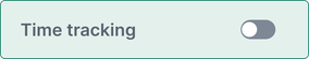 The time tracking switch in EditWise, in the off position.